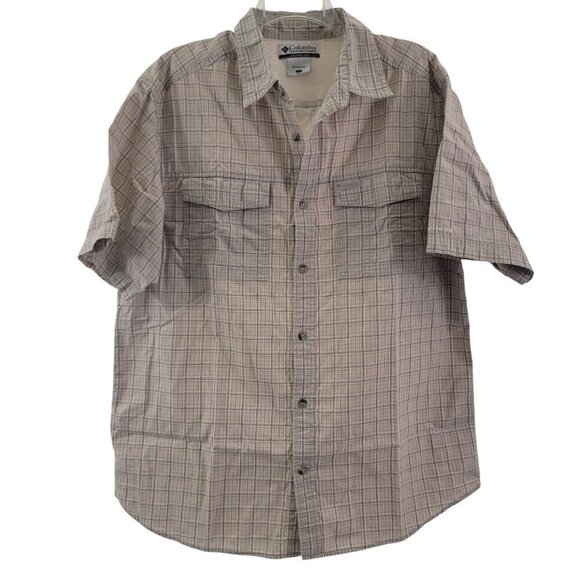 Columbia Omni-Shade Outdoor Fishing Short Sleeve Button Down Shirt – Size Large - Picture 13 of 15